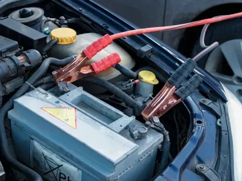 Battery boost service for a vehicle that will not start in Langdon